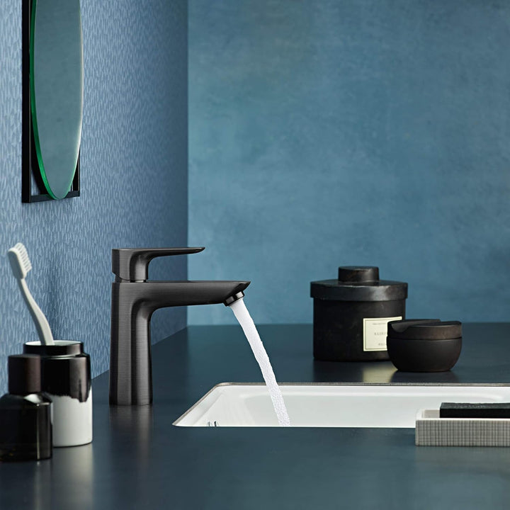 hansgrohe Wasserhahn Talis E CoolStart (wassersparende Armatur mit hohem Auslauf 110mm, Zugstangen-