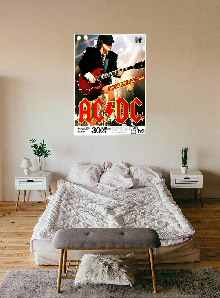 AC/DC - Razors Edge, Frankfurt 1991 » Konzertplakat/Premium Poster | Live Konzert Veranstaltung | DI