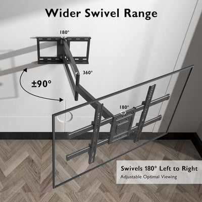 BONTEC TV Wandhalterung mit 1040 mm Extra Langem Gelenkarm für 32-75 Zoll LCD/LED/OLED Flachbildschi