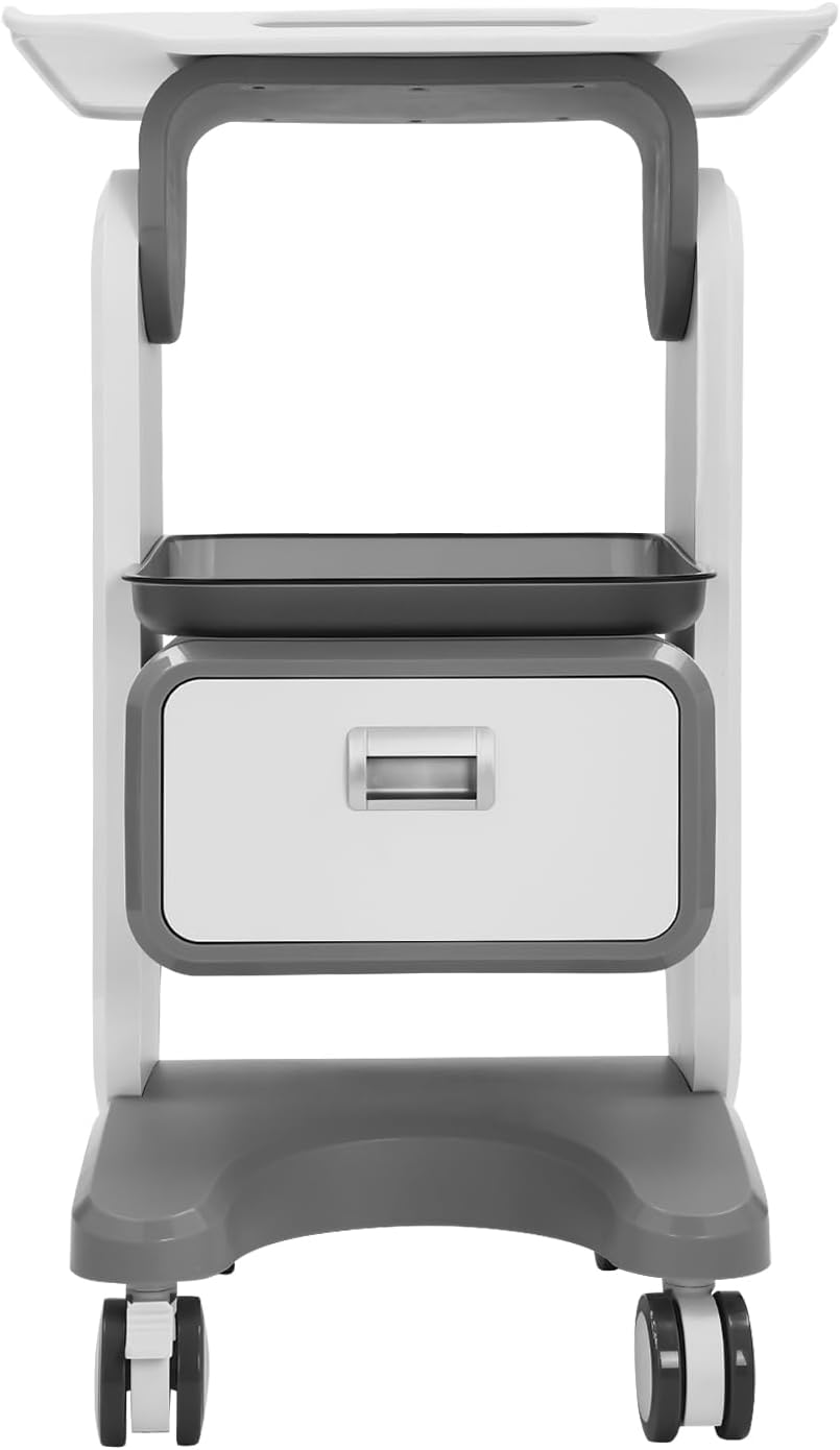 Kosmetikwagen Salon Trolley bis 60 kg Tragbarer Gerätewagen mit grosser Arbeitsplatte und Schublade