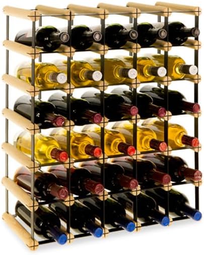 PROREGAL Modulares Weinregal VINOTECA MOD Metal | HxBxT 62,5x52,5x24,5cm | 5x6 Flaschen | Massives K