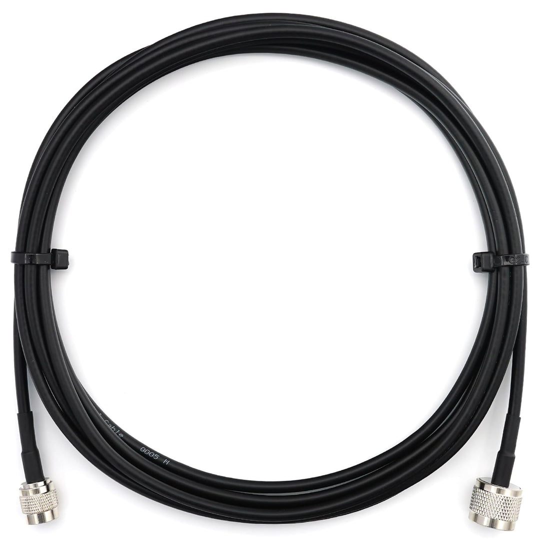 5m N Stecker auf RP-TNC Stecker RG58 Koaxialkabel — 5 Meter Verlustarmes Antennenkabel 50 Ohm Verlän