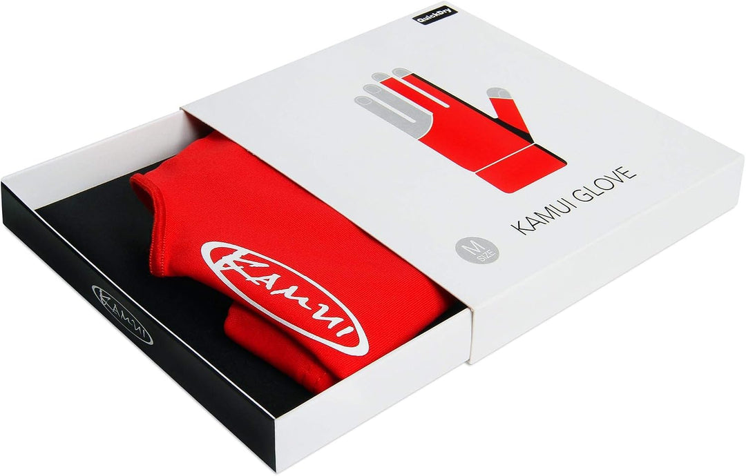 KAMUI Billardhandschuh QuickDry für linke Hand, Rot XS, XS