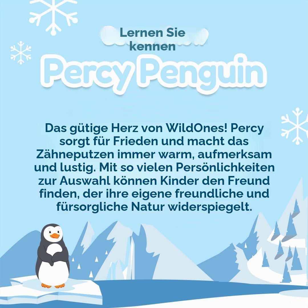 Brush-Baby WildOnes Kinder Elektrische Wiederaufladbare Zahnbürste,1 Griff, 3 Bürstenköpfe, USB-Lade