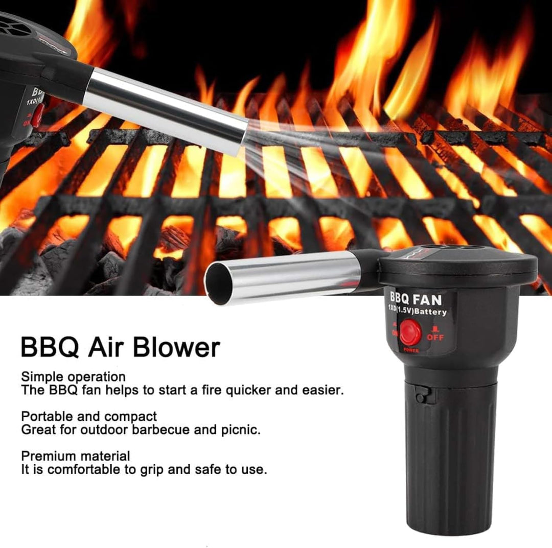 BBQ Ventilator, Tragbarer BBQ Fan Grillgebläse, Elektrischer Batteriebetriebener Grillventilator Feu