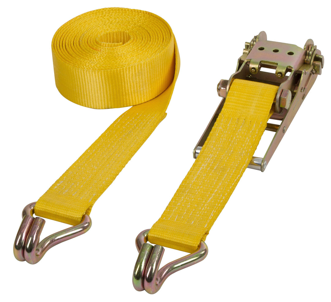 Kerbl 37190 Schwerlastzurrgurt 2-teilig, gelb, 75 mm, 8 m, 10 kg