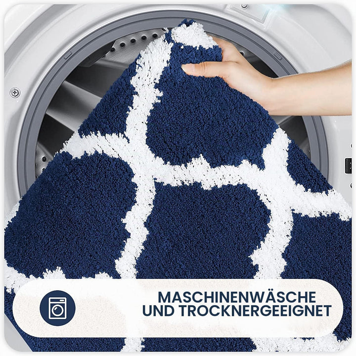 Homaxy rutschfest Badematte Badezimmerteppich Waschbar Hochflor Badteppich Flauschige Mikrofaser Bad