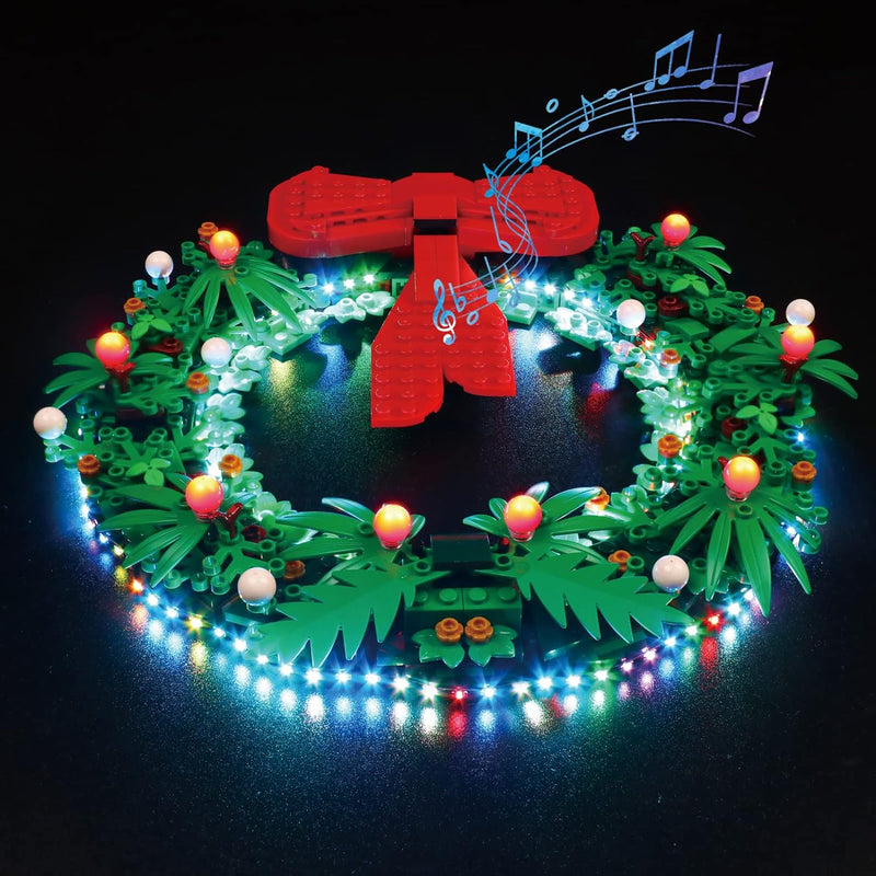 Music Version (Spiel Musik) Led Licht Set für Lego Weihnachtskranz, Dekorationsbeleuchtungsset für L