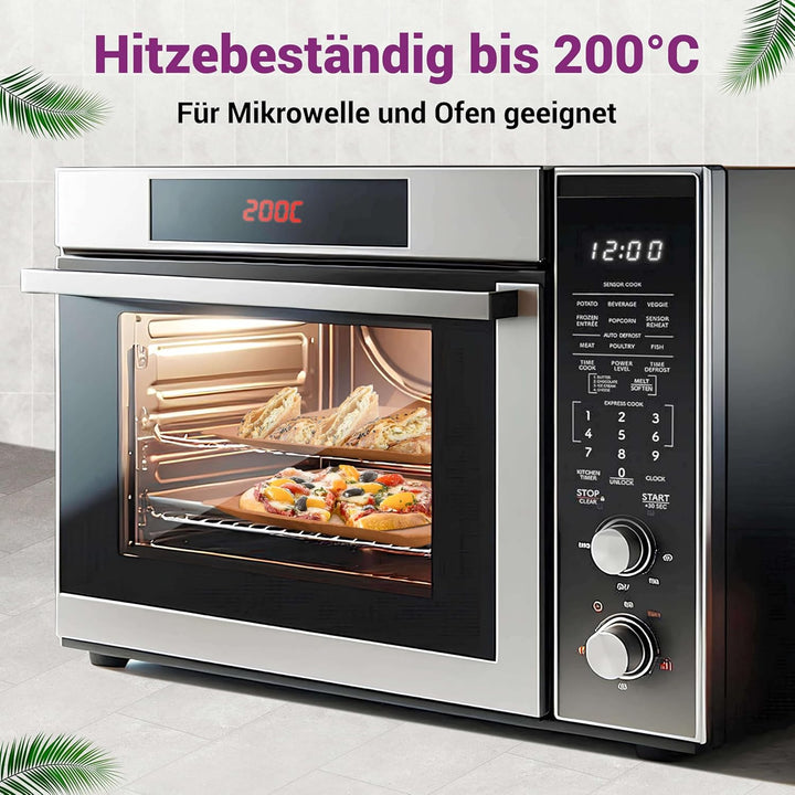 Waipur Bio Palmblatt Geschirr - 25 Teller rund Ø 20 cm - Premium Einmalteller kompostierbar- Umweltf