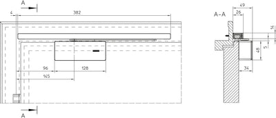 GEZE 184102 Türdämpfer ActiveStop aufliegend Türdämpfung für Holztüren, Silber, Silberfarbig, Silber