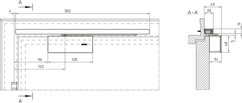 GEZE 184102 Türdämpfer ActiveStop aufliegend Türdämpfung für Holztüren, Silber, Silberfarbig, Silber