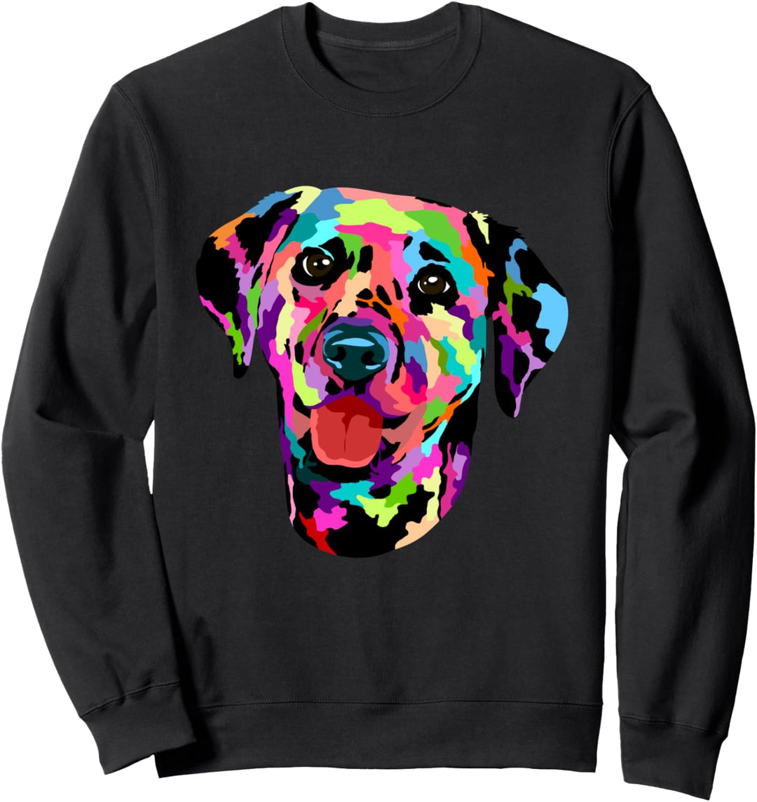 Dalmatiner, bunt bemalt, künstlerischer Dalie Sweatshirt