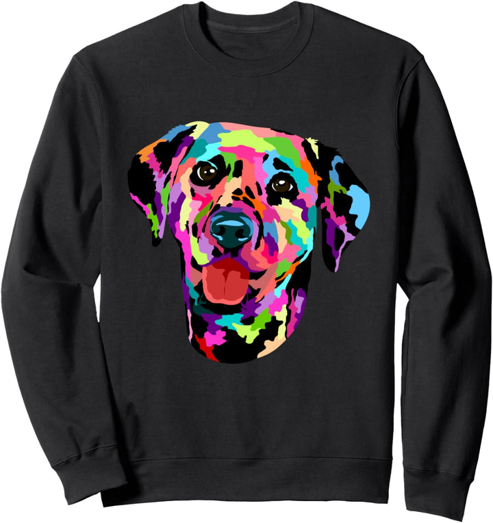 Dalmatiner, bunt bemalt, künstlerischer Dalie Sweatshirt