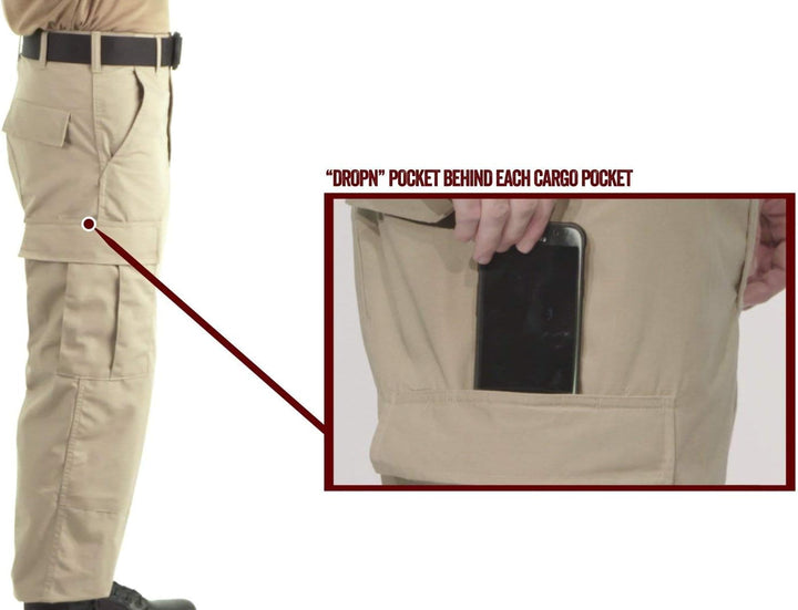 Tru-Spec Herren-Hose aus Polyester und Baumwolle, Ripstop-Hose XS Kurz Braun, XS Kurz Braun