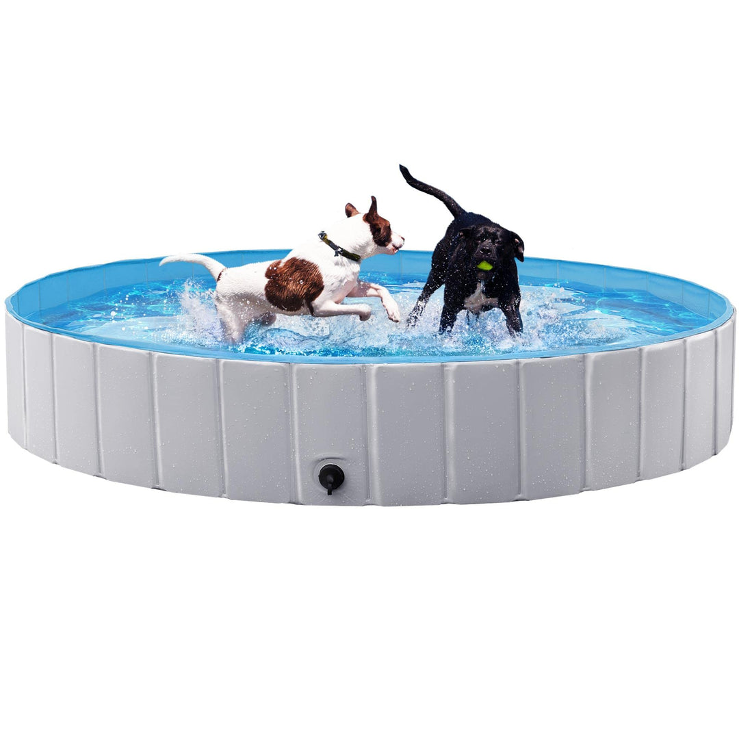 Yaheetech Hundepool für Hunde, Swimmingpool 100/120/140/160 x 30 cm, Hund Planschbecken Schwimmbecke