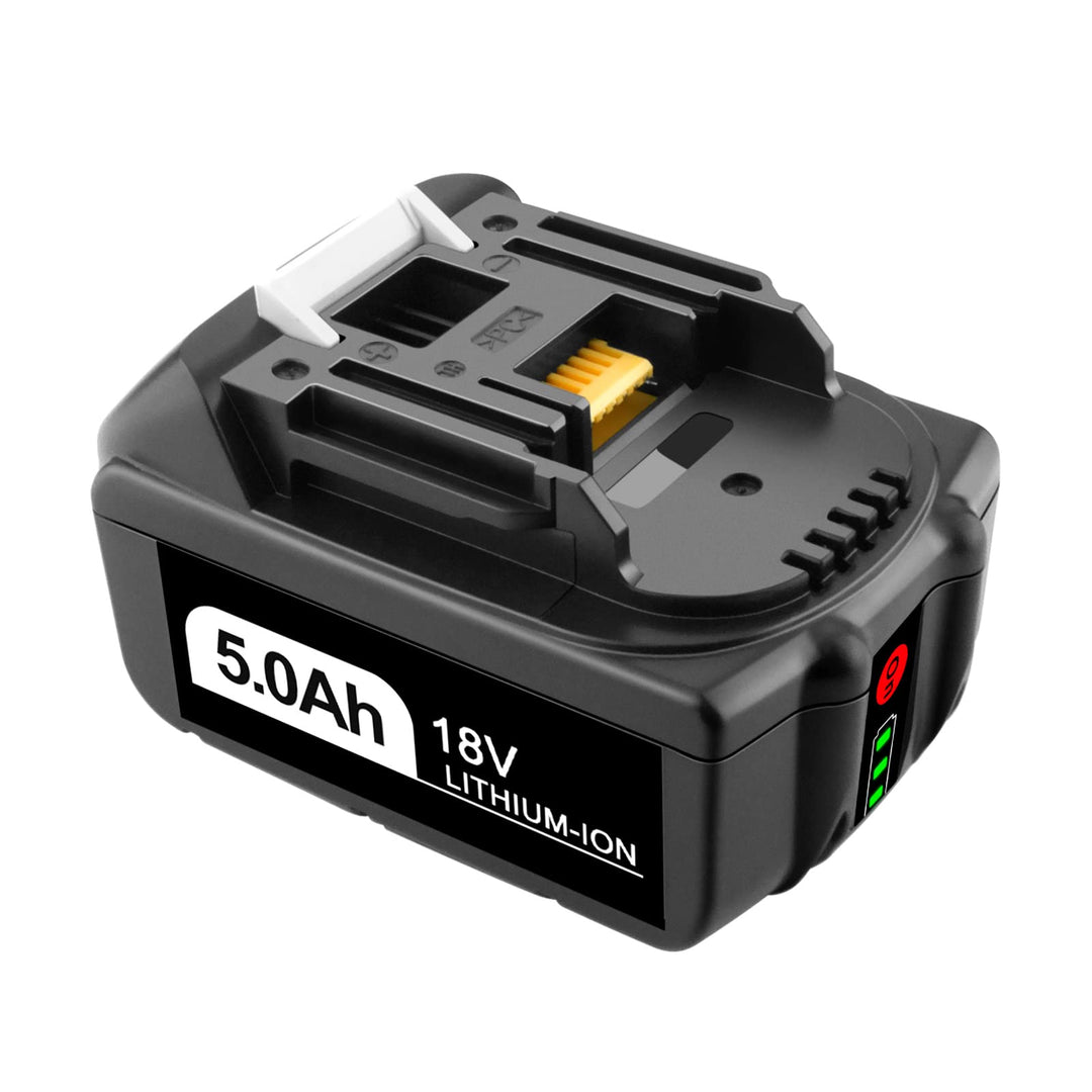 GOOALITY 5,0 Ah 18 V Li-Ion Ersatz für Makita 18V Akku BL1850B BL1850 BL1840B BL1840 BL1830B BL1830