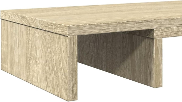 Monitorständer Verstellbar Sonoma-Eiche 60x24x10,5 cm | Verstellbare Länge bis 60 cm, neigbarer Wink