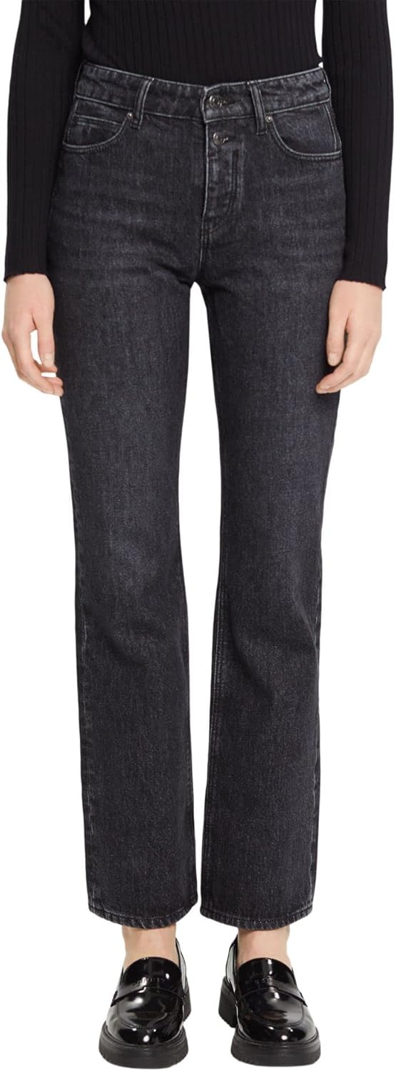 ESPRIT Damen Jeans 24W / 30L 921/Grey Dark Wash, 24W / 30L 921/Grey Dark Wash