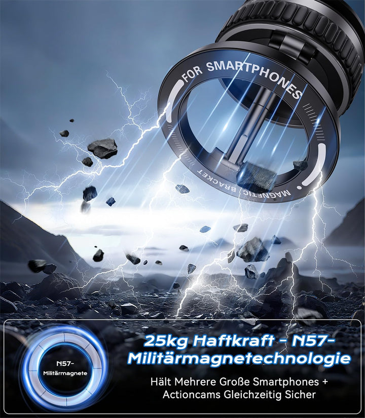 JDBL Upgrade 5.0 Handyhalterung Auto for Magsafe【N57-Militärmagnete – 15kg Haftkraft】 handyhalterung
