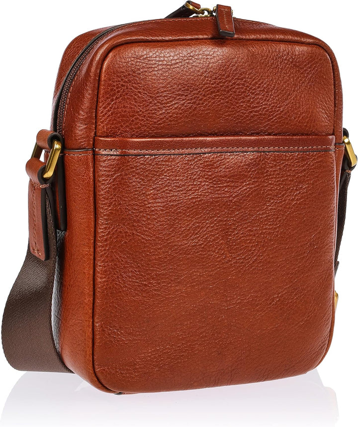 Fossil Herren Camden Umhängetasche, 15.2 L x 6.4 W x 20.3 cm H Brown, Brown