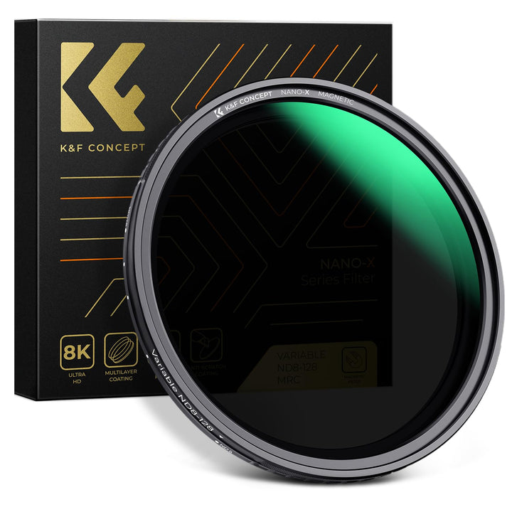 K&amp;F Concept Nano-X Magnetischer ND Filter 77mm Variabler Graufilter ND8-128, 77mm Magnetic ND8-128