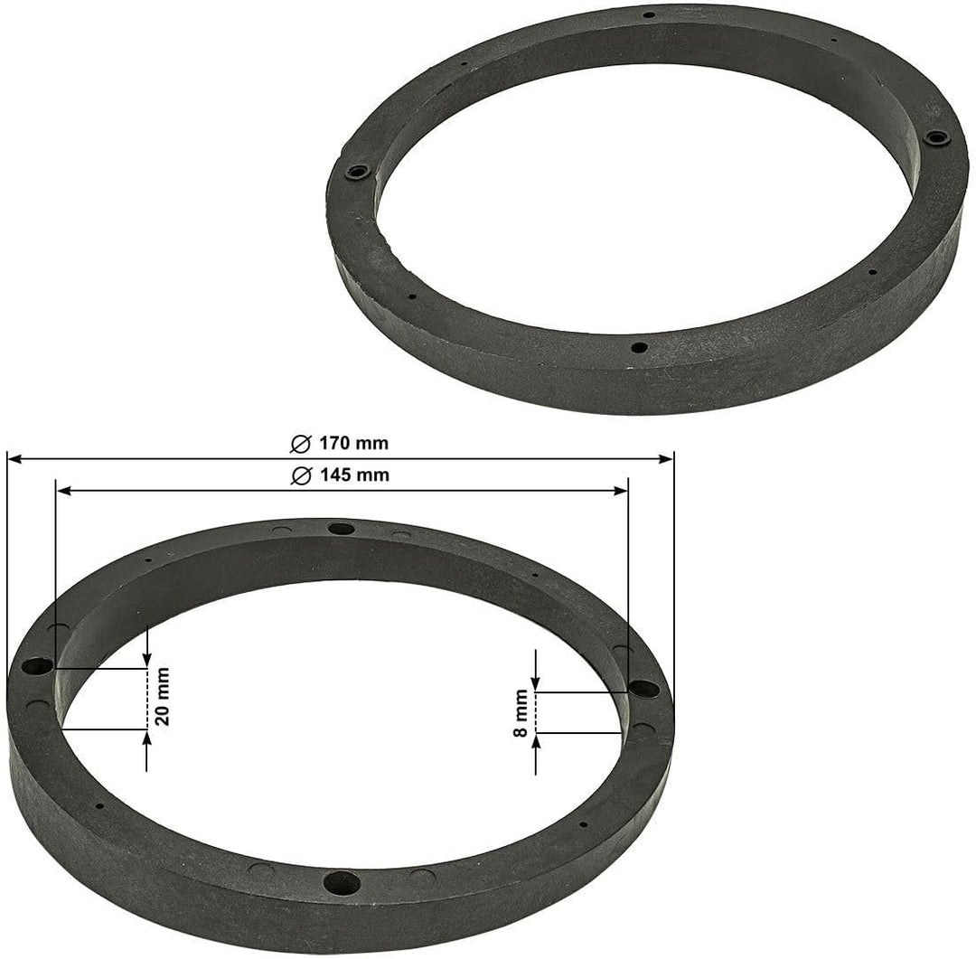 tomzz Audio 2800-019 SOLID Distanzring abgeschrägt 10/20mm für 165mm DIN Lautsprecher