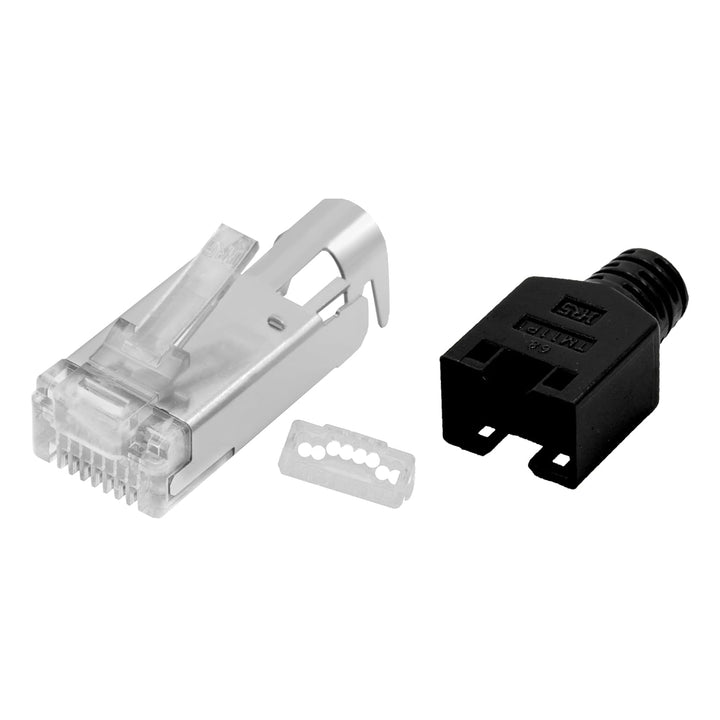 BIGtec RJ45 Stecker Netzwerkstecker 25 Stück Hirose TM11 schwarz Hochgeschwindigkeits Verbindung für