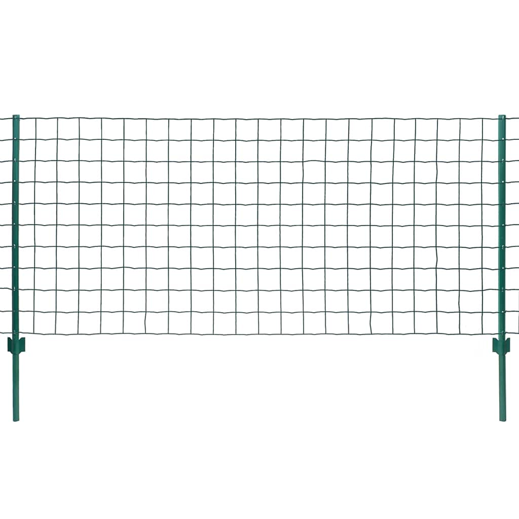 HOMIUSE Metallzaun Stahl 20x1 m Grün Gartenzaun Metall Zaun für Hunde Drahtgitter Gartenzaun Sichtsc