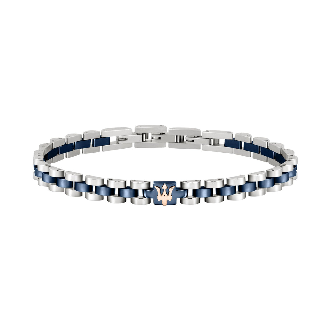 Maserati Jewels Herrenarmband, 21 cm, aus Edelstahl, PVD - JM320AST08, Blau