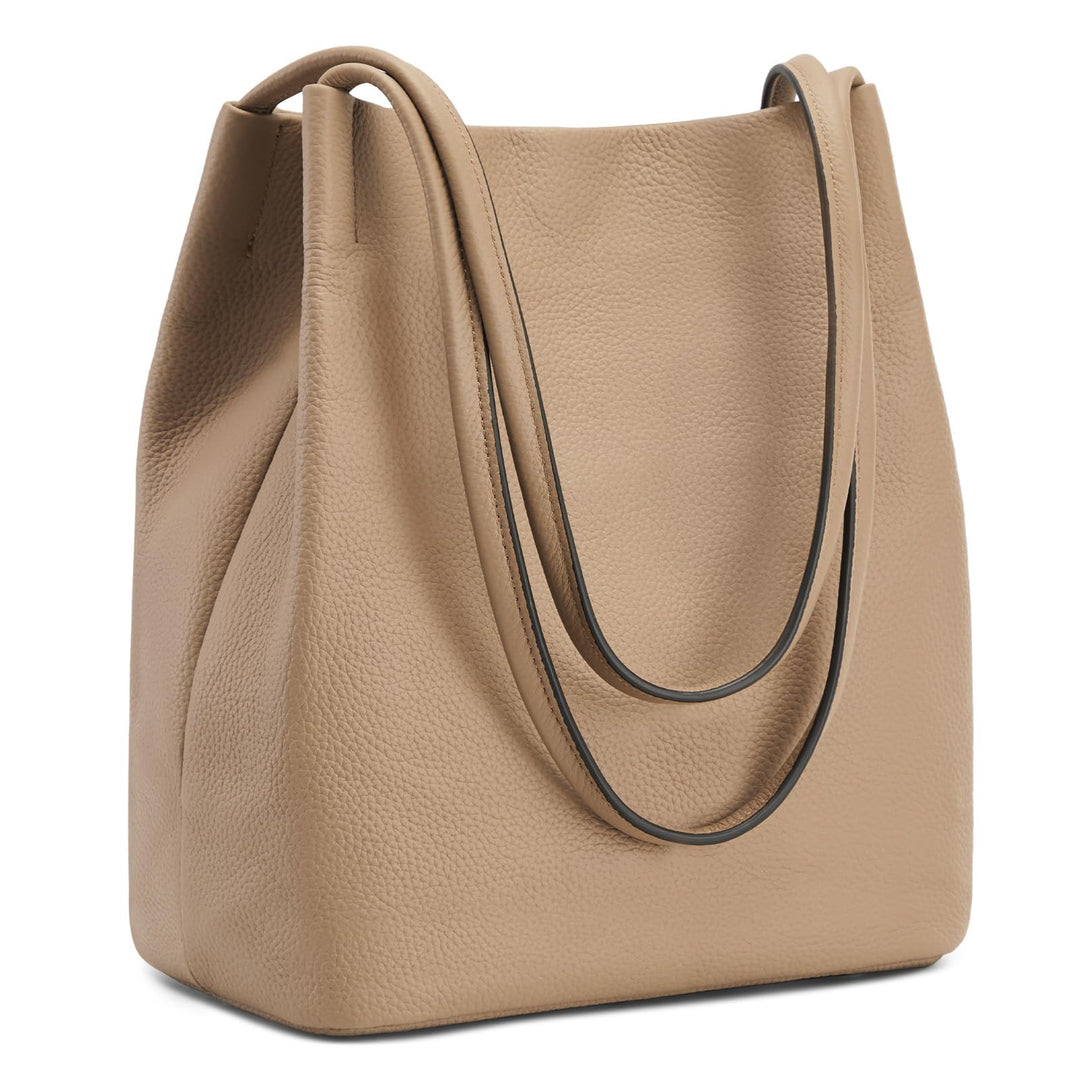 Kattee Damen Handtaschen und Tragetaschen aus weichem Echtleder Schultertasche mit magnetischem Druc