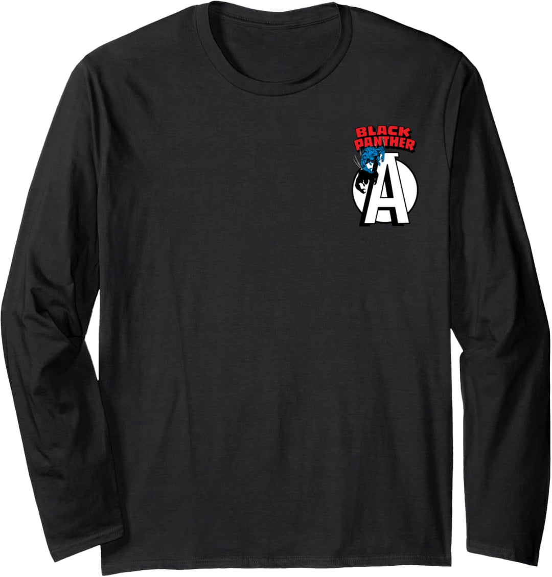 Marvel Avengers Black Panther Pocket Logo Langarmshirt