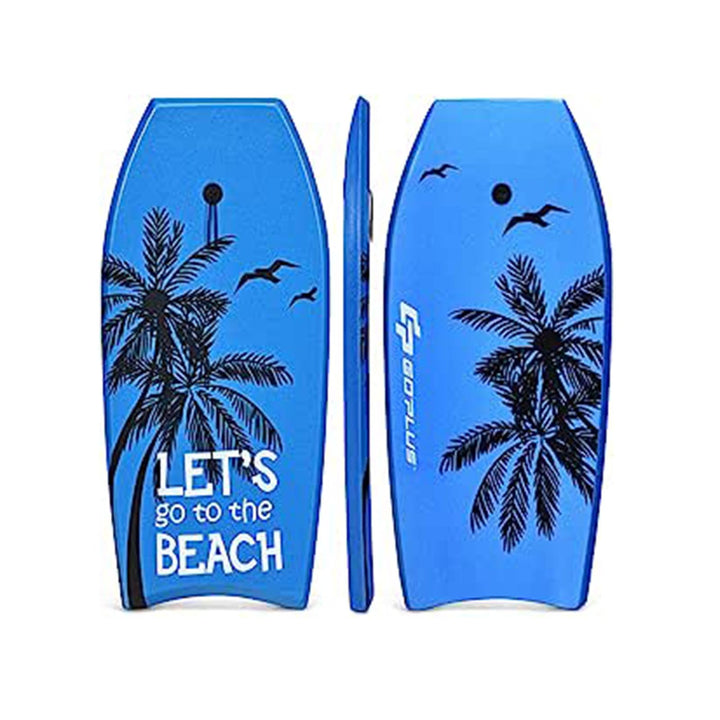 GOPLUS Bodyboard mit Fuss - Zugseil, Schwimmbrett Erfüllt mit EPS Schaumstoff, Surfboard bis zu 85 k