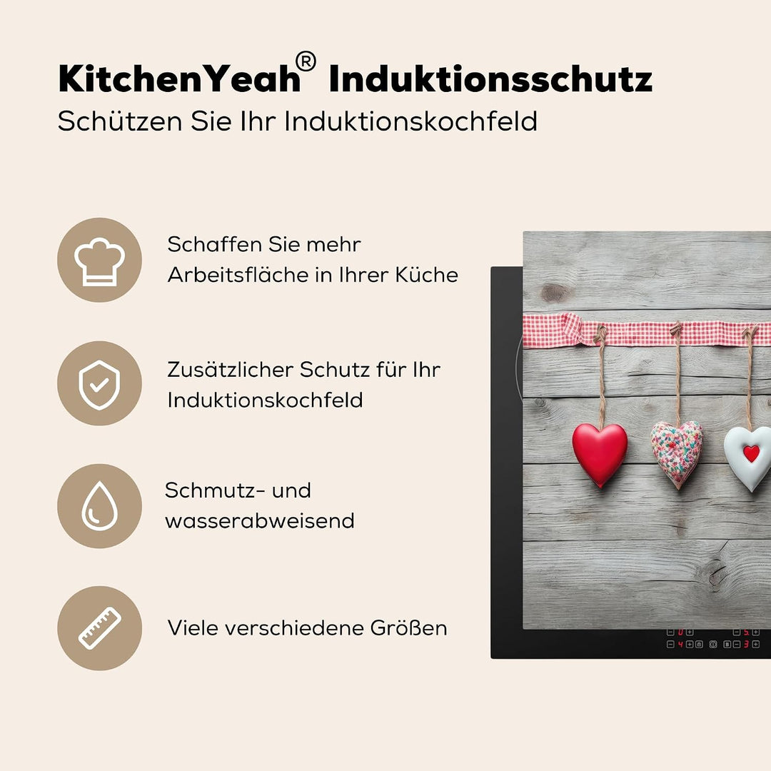 KitchenYeah© Herdabdeckplatte Einteilig Ceranfeld Abdeckplatte für Induktionsschutz Ceranfeldabdecku