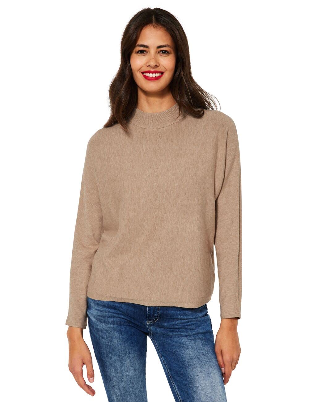 Street One Damen Strickpullover 38 Buff Sand Melange, 38 Buff Sand Melange