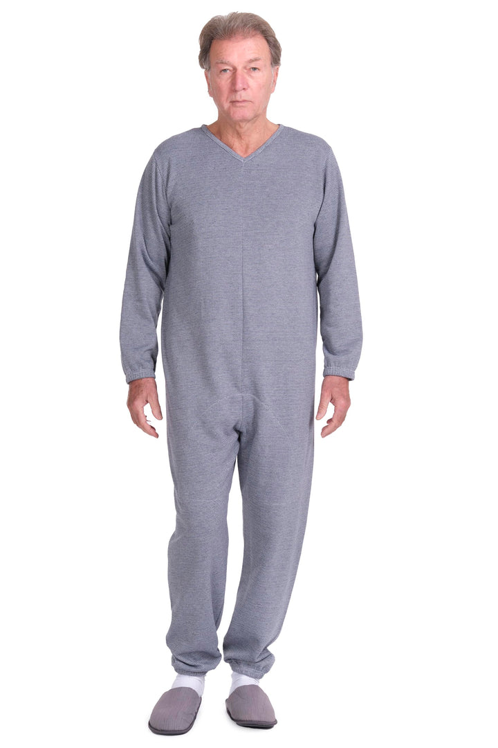 Winter-Sanitärpyjama mit Rückenreissverschluss, 9014/1, für Inkontinenz, Alzheimer, Demenz, Schwerer