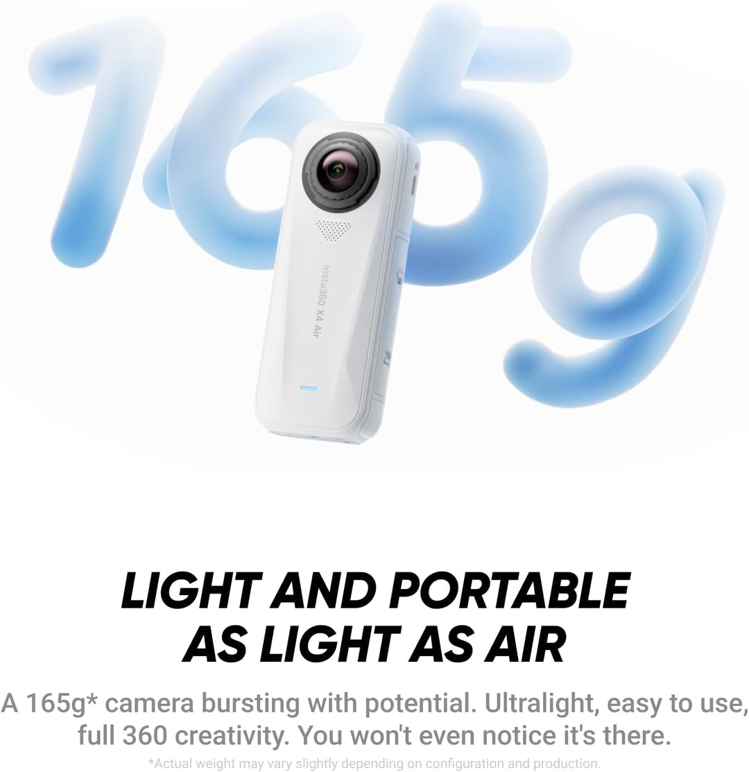 Insta360 X4 Air Ersatzlinsen-Bundle Polarweiss – 165 g leichte 8K 360°-Kamera, Unsichtbarer Selfie-S