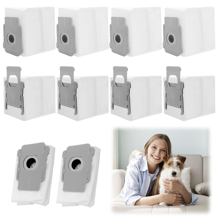 10 Stück Staubsaugerbeutel für Roombai7, i7+, i8, i8+, i3, i3+, i4, i4+, i6, i6+, j7, j7+, s9, s9+ E
