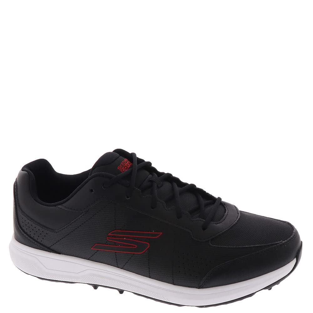 Skechers Herren Go Golf Prime Relaxed Fit Spikeless Golfschuh Sneaker 42 EU Schwarz Rot, 42 EU Schwa