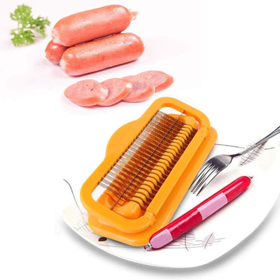 Currywurstschneider Hot Dog Cutter bananenschneider Manuelle Schnelle Slicer Edelstahl Multifunktion