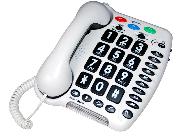 Geemarc Amplipower 50 - Schnurgebundenes Schwerhörigentelefon mit verstärkter Empfangslautstärke, gr