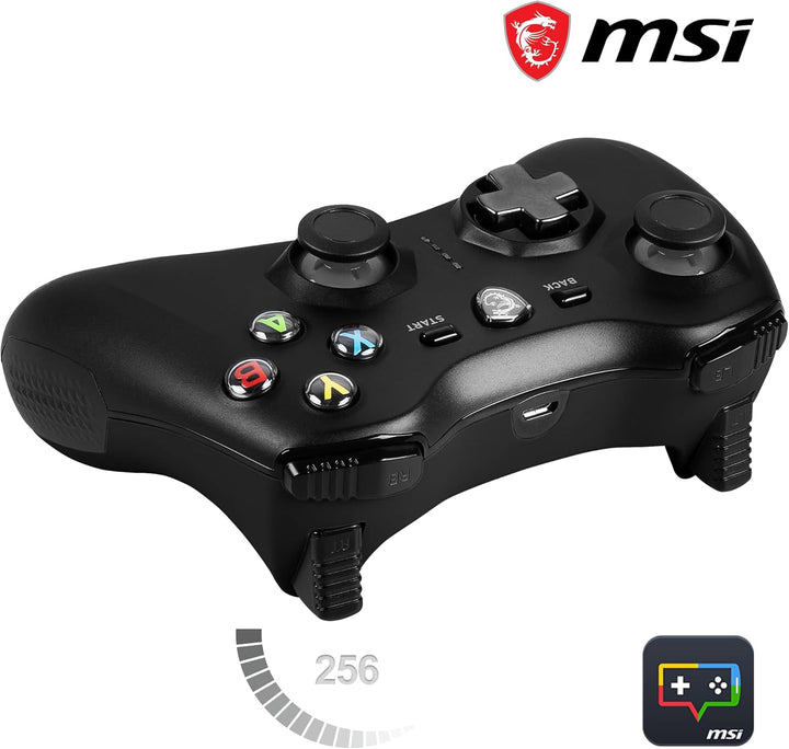 MSI FORCE GC30 V2 Kabelloser PC-Gamepad Controller - 2,4 GHz, 600mAh Li-Ionen-Akku, austauschbare D-