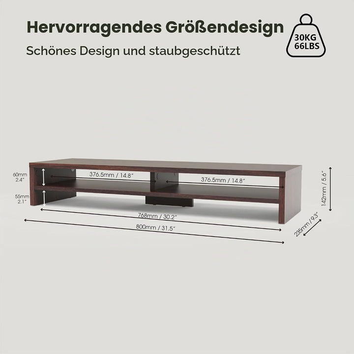 Fenge Dual Monitorständer Riser 2 Etagen Bildschirmständer für Computer PC Laptop Drucker TV, Schrei