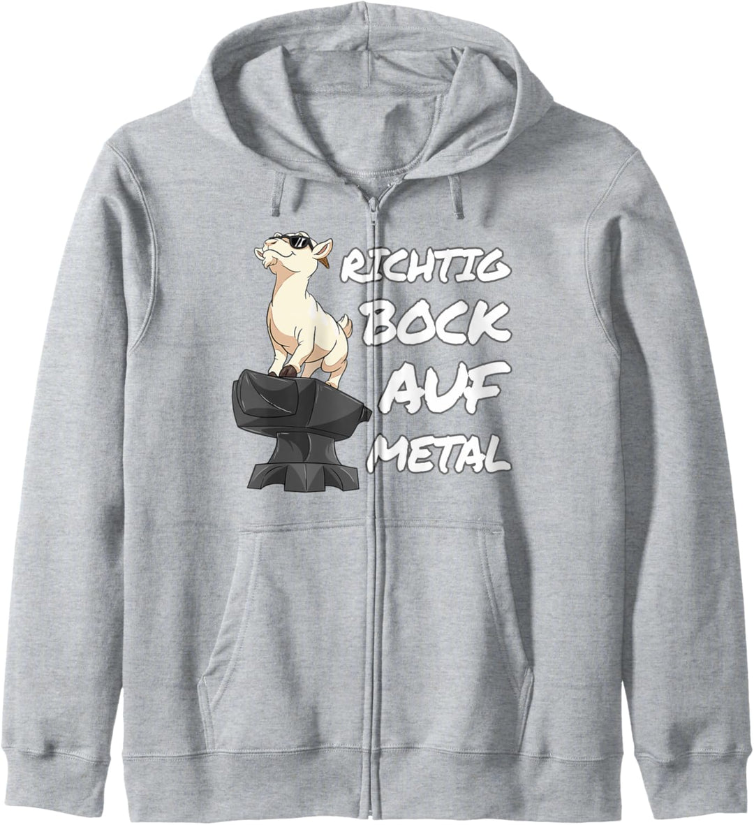 Richtig Bock auf Metal Shirt lustiges Heavy Metal Festival Kapuzenjacke