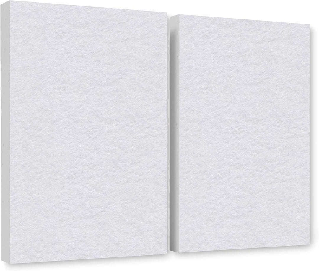 platino24 Schallabsorber Set aus Basotect G+ mit Akustikfilz, 2 Absorberelemente Rechteck je 825x550