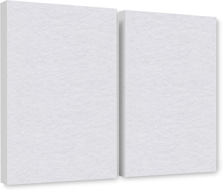 platino24 Schallabsorber Set aus Basotect G+ mit Akustikfilz, 2 Absorberelemente Rechteck je 825x550