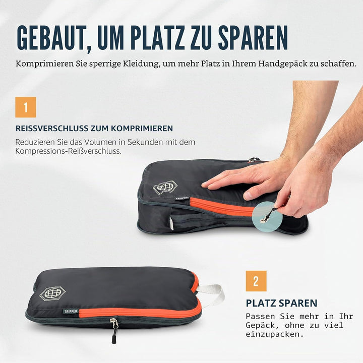 Kompressions-Packtaschen für carryon travel-lightweight stolperten mit Koffer Organizer-Taschen mit