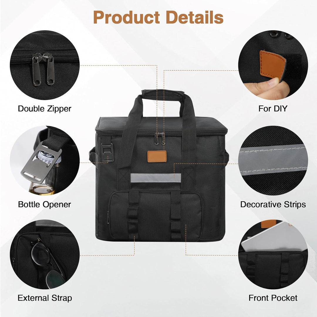 REDCAMP 40L Kühltasche, Grosse Thermotasche Lunchtasche mit Fronttasche Flaschenöffner, XL wasserdic
