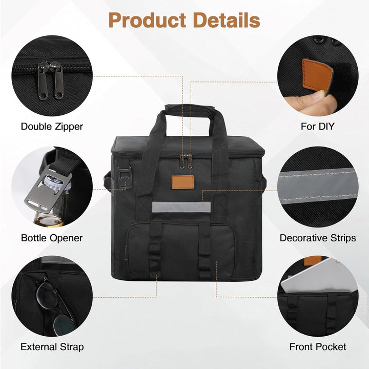 REDCAMP 40L Kühltasche, Grosse Thermotasche Lunchtasche mit Fronttasche Flaschenöffner, XL wasserdic