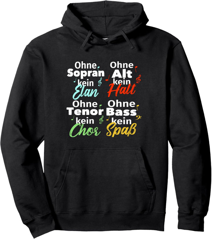 Chor Sopran Alt Tenor Bass Sänger Sängerin Musik Design Pullover Hoodie