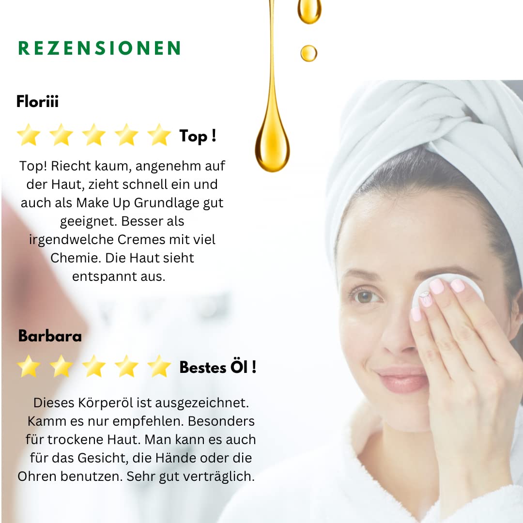 Wilco LA CURA Jojoba Öl - Feuchtigkeitsspendend für Körper und Gesicht - kalt gepresst - in umweltfr